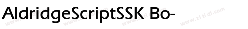 AldridgeScriptSSK Bo字体转换